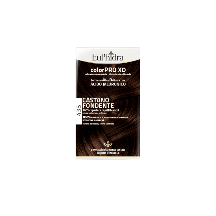 EUPHIDRA COLORPRO XD 435 CASTANO FONDENTE GEL COLORANTE CAPELLI IN FLACONE + ATTIVANTE + BALSAMO + G