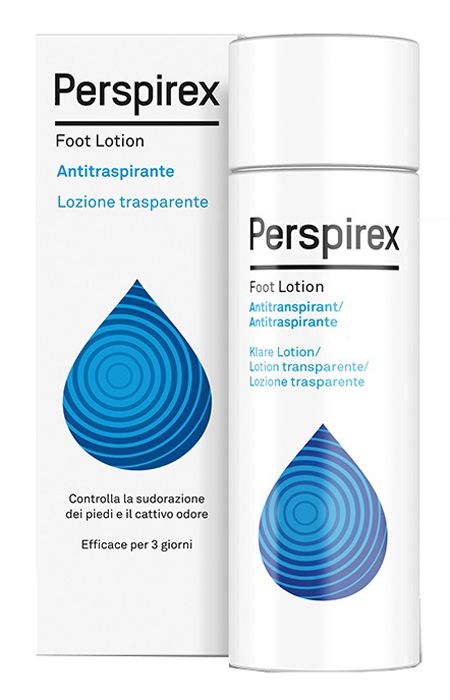 Perspirex foot lotion antitraspirante lozione trasparente sudorazione e cattivo odore piedi 100 ml