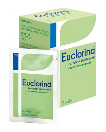 Disinfettante fazzoletto per medicazione euclorina 10 pezzi
