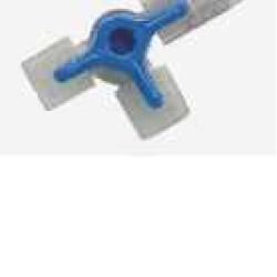 Rubinetto a 3 vie delta 3w white connettori luer lock girevoli 1 pezzo