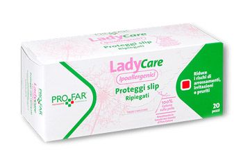 Ladycare proteggi slip ipoallergenici ripiegati 20 pezzi profar