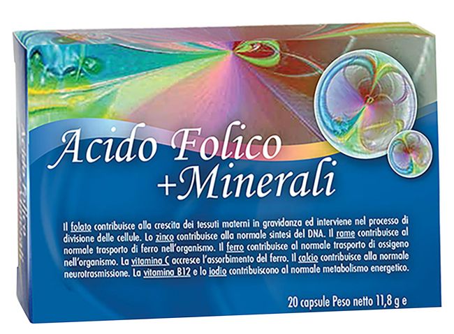 Acido folico + minerali 20 capsule