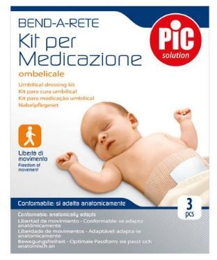 Kit medicazione benda a rete ombelicale