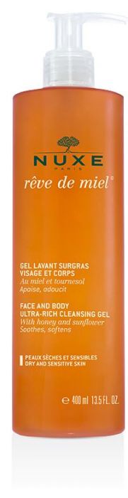 NUXE REVE DE MIEL GEL LAVANT SURGRAS VISAGE ET CORPS 400 ML