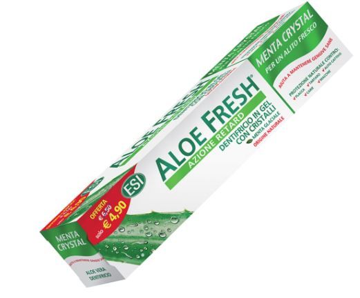 Aloe fresh menta crystal dentifricio gel con cristalli 100 ml offerta