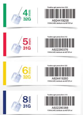 Ago per penna da insulina fora fine 32 gauge 6 mm 100 pezzi