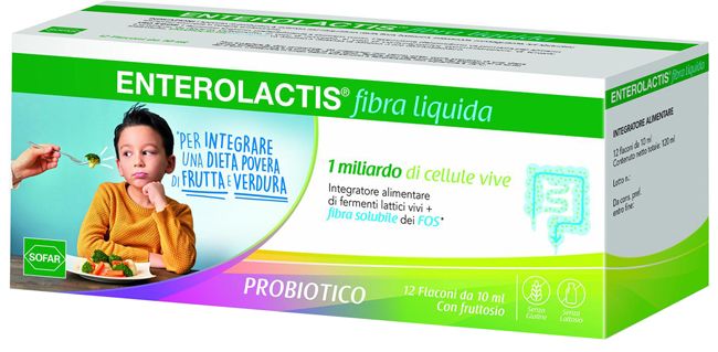 Enterolactis fibra liquida 12 flaconcini da 10 ml