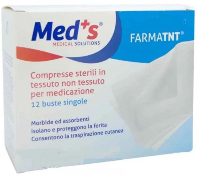Garza compressa meds tessuto non tessuto peel open 10x10cm 12 pezzi