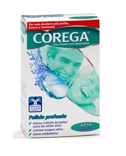 Corega pulizia profonda detergente per protesi dentaria 60+6 compresse