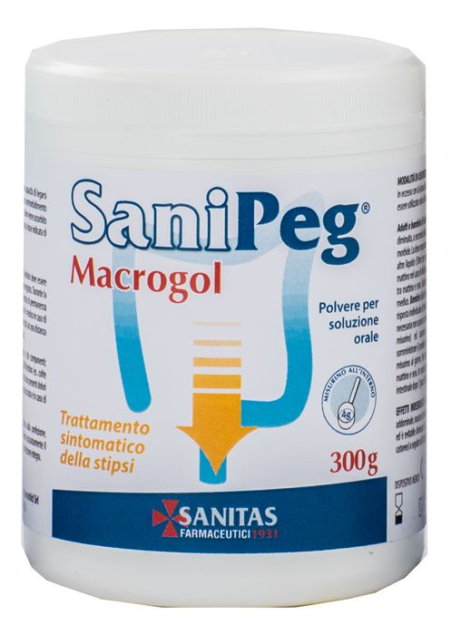 Sanipeg macrogol polvere per soluzione orale barattolo 300 g