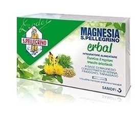 San pellegrino magnesia erbal 14 bustine con scatola vintage