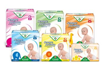 Sempre asciutto new born taglia 1 2/5kg 27 pezzi profar