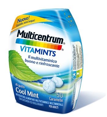 Multicentrum vitamints cool mint 50 caramelle