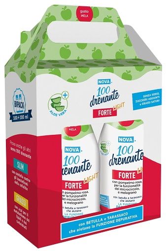 Nova100 drenante forte light con aloe 300+300 ml