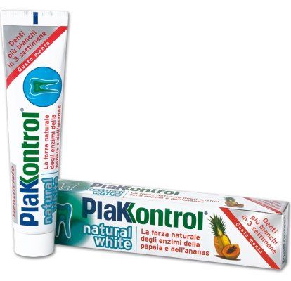 Plakkontrol natural white dentifricio 100 g