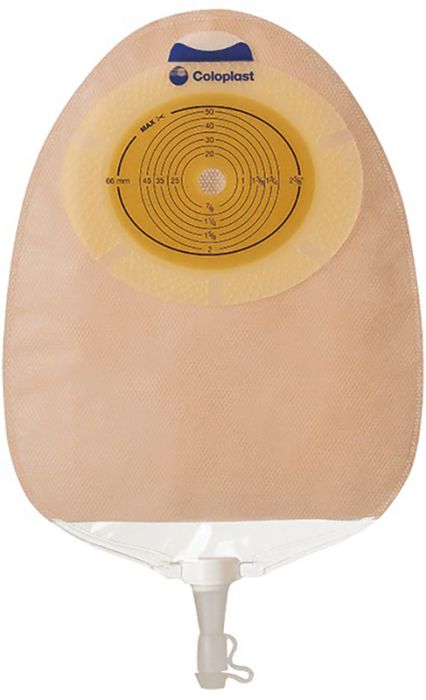 Sacca trasparente sistema monopezzo per urostomia con multichamber sensura ritagliabile 10/76 mm maxi 400 ml 30 pezzi