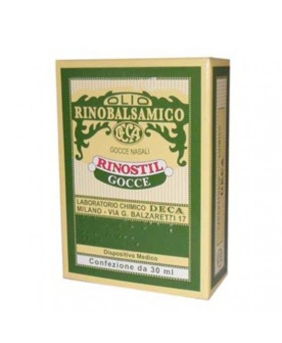 RINOSTIL GOCCE NASALI FLACONE 30ML OLIO RINOBALSAMICO PER LAPROTEZIONE DELLA MUCOSA NASALE E LA PULI