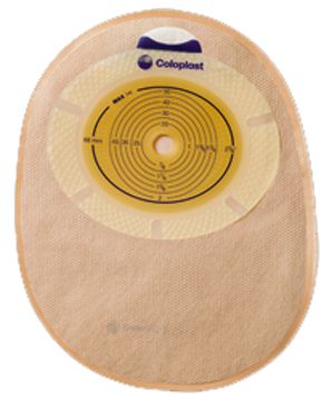 Sacca per colostomia chiusa ricoperta in tessuto non tessutocon apertura ispezionabile foro 30mm maxi capapacita' 500ml 30 pezzi