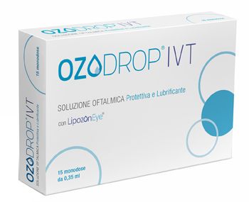 Ozodrop ivt soluzione oftalmica base di olio ozonizzato in fosfolipidi 15 flaconcini monodose da 0,3
