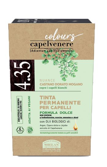 Capelvenere colours tinta capelli 4,35n castano dorato mogano