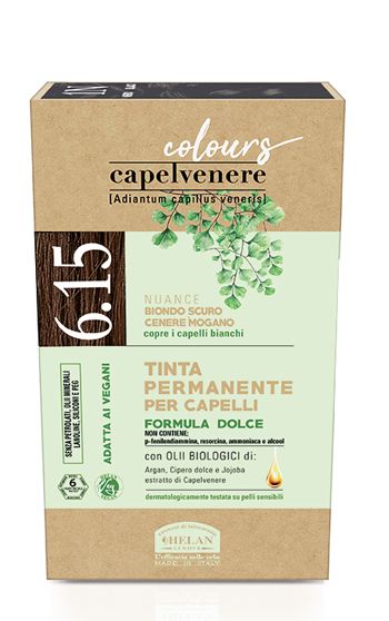 Capelvenere colours tinta capelli 6,15n biondo scuro cenere mogano