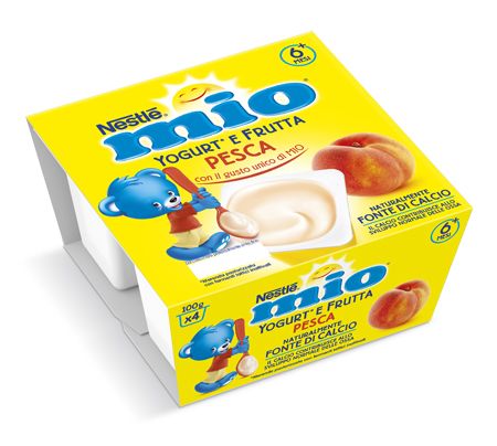 Nestle' mio merenda yogurt e frutta pesca 4x100 g
