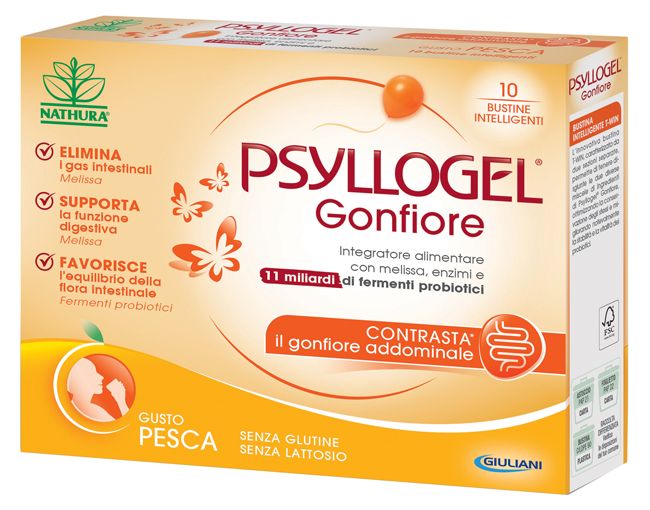 Psyllogel gonfiore pesca 10 bustine