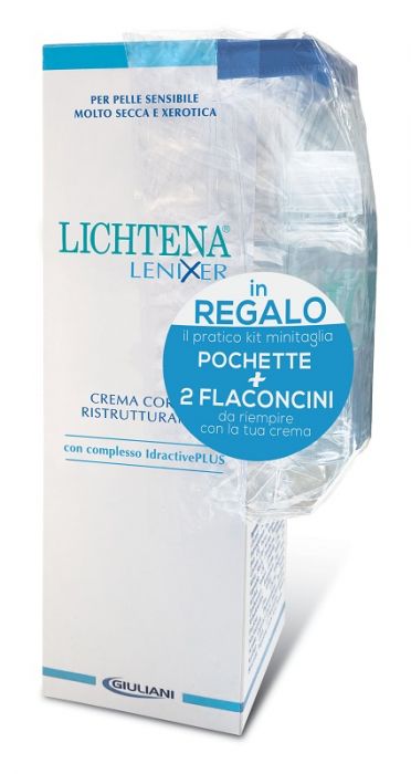 Lichtena lenixer crema 350 ml + pochette + 2 flaconcini vuoti