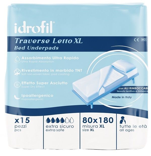 Idrofil traversa letto xl 80x180 cm 15 pezzi