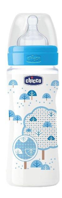 Chicco biberon well being in polipropilene boy da 330 ml fast silicone ita