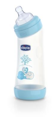 Chicco biberon well being angolato in polipropilene boy da 250 ml normal silicone