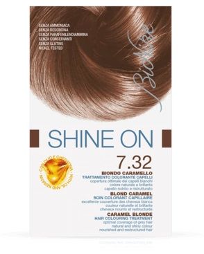 Bionike shine on trattamento colorante capelli biondo caramello 7.32