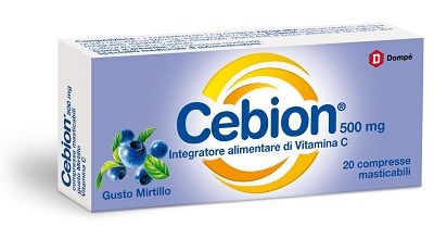 Cebion masticabile mirtillo vitamina c 500 mg 20 compresse