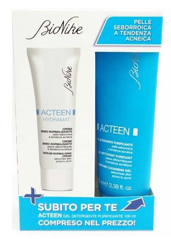 Acteen bipack hydramat 40 ml + gel detergente purificante 100 ml