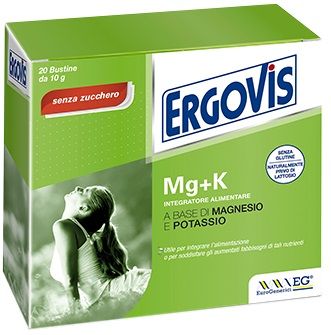 Ergovis mg+k senza zucchero 20 bustine 5 g