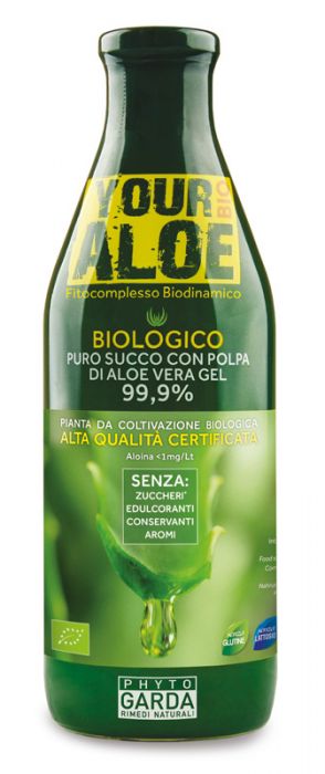 Your aloe bio puro succo con polpa di aloe vera gel 99,9% 1 litro per la funzione depurativa dell'or