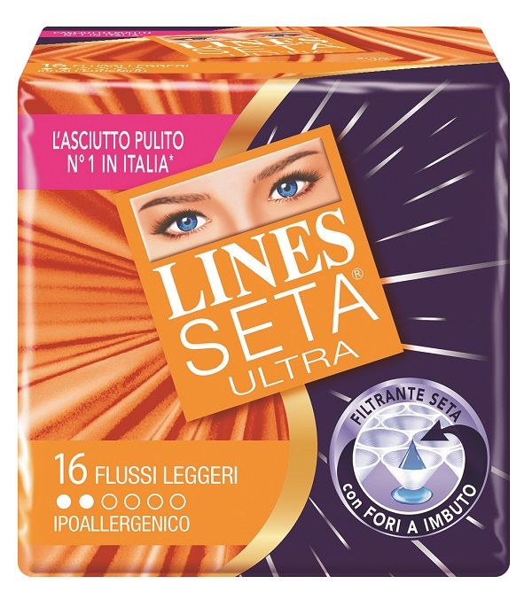 Assorbente lines seta ultra leggero 16 pezzi