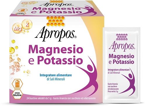 Apropos magnesio potassio 24 bustine da 5 g gusto arancia