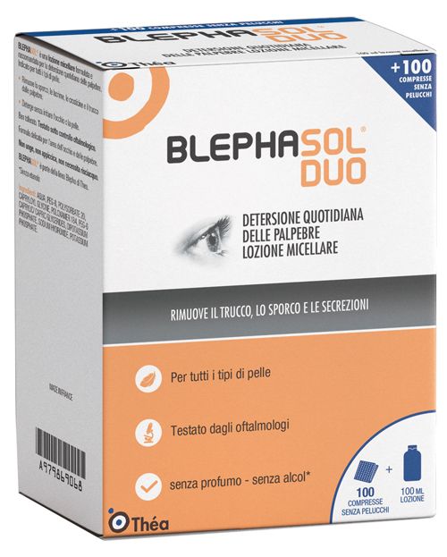 Blephasol duo soluzione micellare igiene palpebrale 100 ml + 100 garze