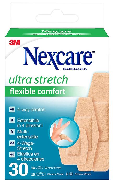 Cerotto preparato nexcare comfort 360 gradi n1130asd04 assortiti 3 misure 14 cerotti 22x57mm + 6 cerotti 23x28mm + 10 cerotti 28x76mm