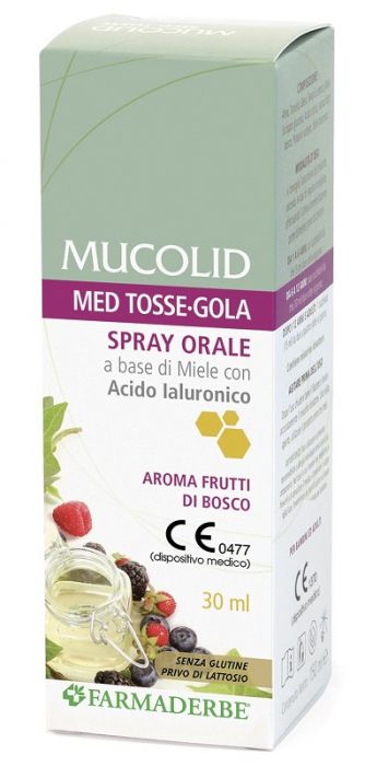 Mucolid med tosse gola spray orale 30 ml aroma frutti di bosco