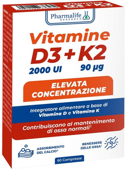 Vitamine d3+k2 60 compresse