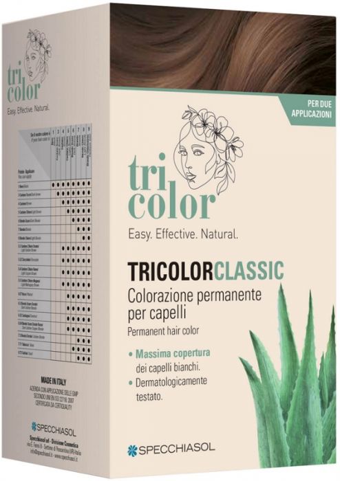 Tricolor classic 5 castano caffe' 2 tubi 50 ml + 2 shaker 50 ml + 4 bustine 8 ml