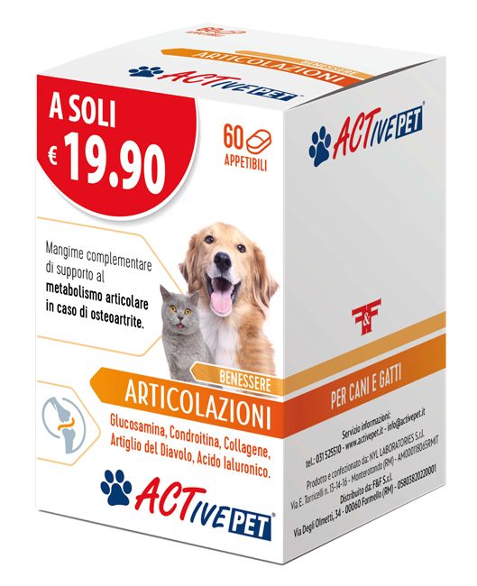 Active pet benessere articolazioni 60 compresse appetibili