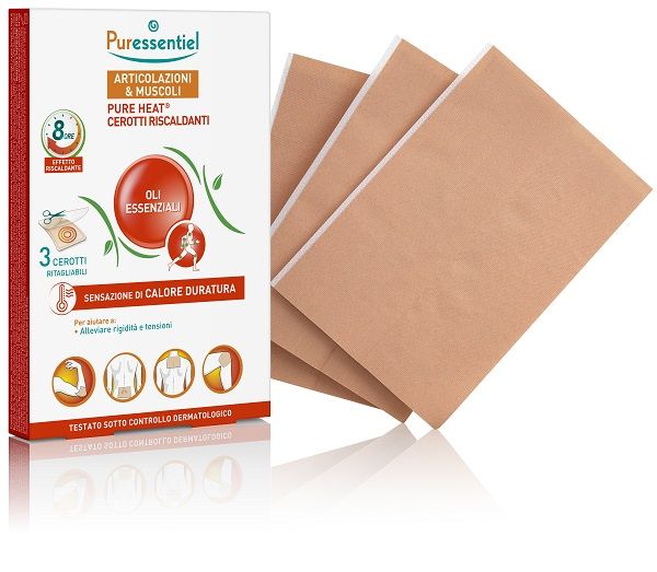 Puressentiel cerotti riscaldanti pureheat articolazioni&muscoli 3 pezzi