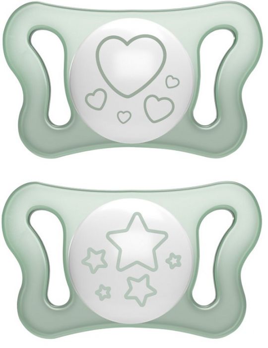 Chicco succhietto micro lumi silicone 0-2m 2 pezzi