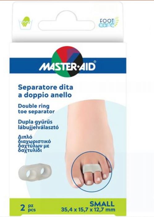 Separatore dita master-aid footcare con anello doppio large 2 pezzi c11