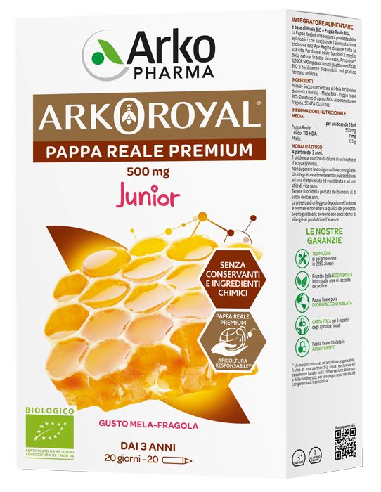 Arkoroyal junior pappa reale 500mg bio 20 fialoidi promo