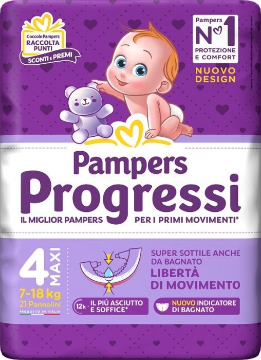 Pampers progressi maxi 21 pezzi