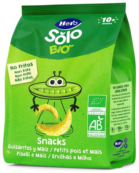 Hero solo snack piselli e mais 100% bio 40 g